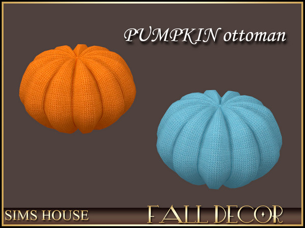 Sims 4 — Sims House PUMPKIN ottoman | FALL DECOR by Sims_House — FALL DECOR
