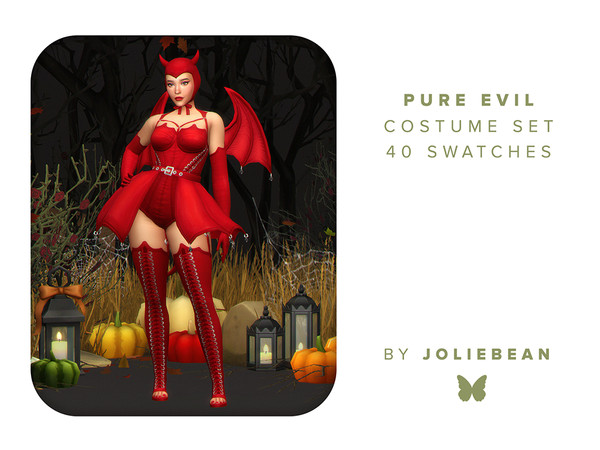 Sims 4 — Pure Evil Set by Joliebean — Your beauty is pure evil. No angel stands a chance. Enjoy the set and Happy