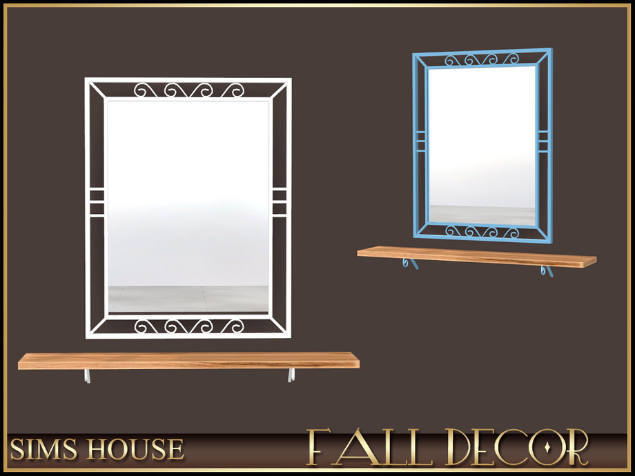 The Sims Resource | Sims House WALL MIRROR | FALL DECOR