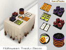 Sims 4 — Halloween Treats Decor by SaeraMaples — A set of 7 Halloween items that are decoration only.