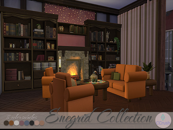 Sims 4 — CCrush Enegrid Collection Armchair blanket by CCrush — Create your perfect reading retreat. A cozy room filled