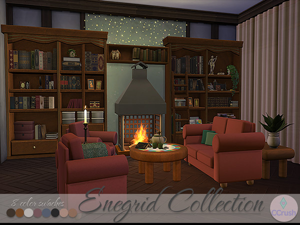 Sims 4 — CCrush Enegrid Collection Photo Frames.package by CCrush — Create your perfect reading retreat. A cozy room