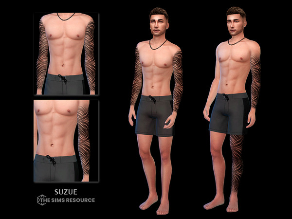 Sims 4 — Tattoo N46 by Suzue — 20 Swatches