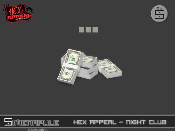 Sims 4 — [SeN4] Hex Appeal Night Club - Bunch of money by Simenapule — Hex Appeal - Night Club Part 2