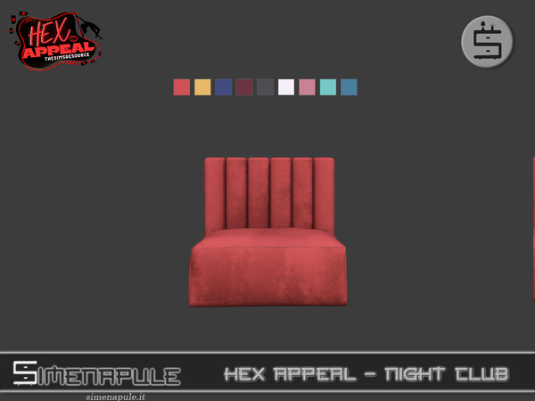 Sims 4 — [SeN4] Hex Appeal Night Club - Modular Sofa by Simenapule — Hex Appeal - Night Club Part 2