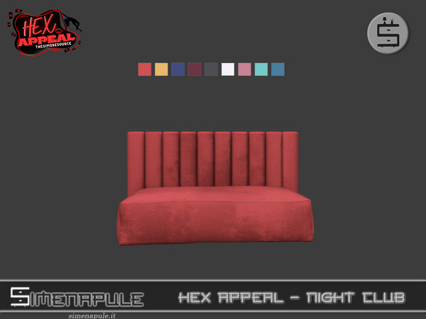 Sims 4 — [SeN4] Hex Appeal Night Club- Sofa by Simenapule — Hex Appeal - Night Club Part 2