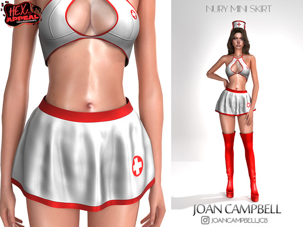 Sims 4 — NURY MINI SKIRT by Joan_Campbell_Beauty_ — 4 swatches Custom thumbnail Original mesh