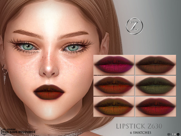 Sims 4 — LIPSTICK Z630 by ZENX — All Age