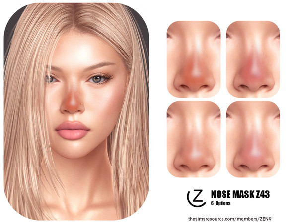 Sims 4 — NOSE MASK Z43 by ZENX — All Age