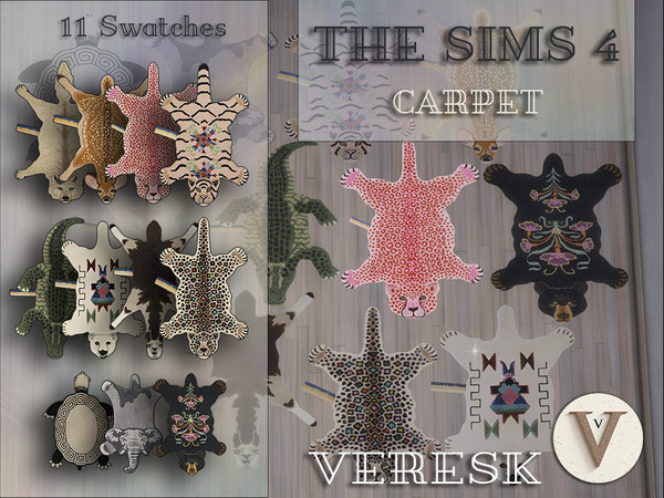 Sims 4 — [Veresk] Carpets in the animal world by Veresk_Veresk — 11 beautiful rugs for your The Sims 4 game!