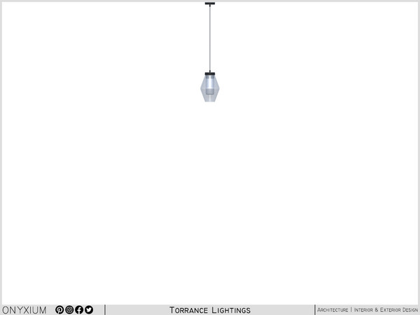 Sims 4 — Torrance Ceiling Lamp With Curved Cylindrical Glass Short by Onyxium — Onyxium@TSR Design Workshop Lighting