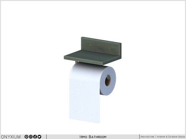 Sims 4 — Irmo Toilet Paper Roll Wall Holder by Onyxium — Onyxium@TSR Design Workshop Bathroom Collection - Belong To The
