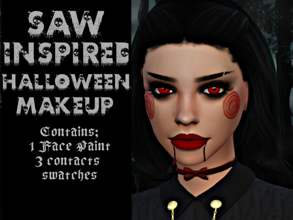 Sims 4 — sawinspiredfacepaint.package by _alttrait_ — Give your sims a chilling look with this makeup look inspired by
