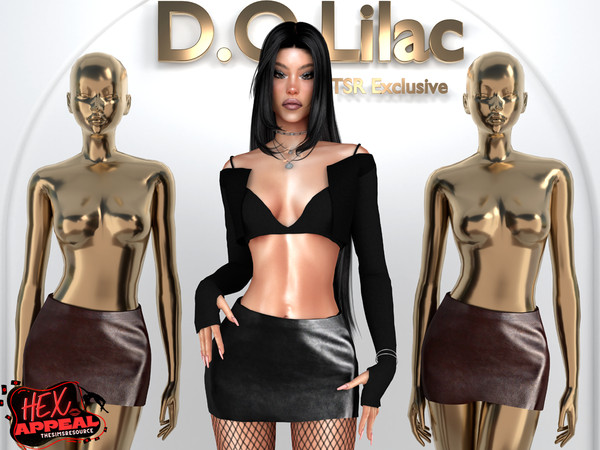 Sims 4 — Leather Mini Skirt DO2017 by DOLilac — Custom thumbnail