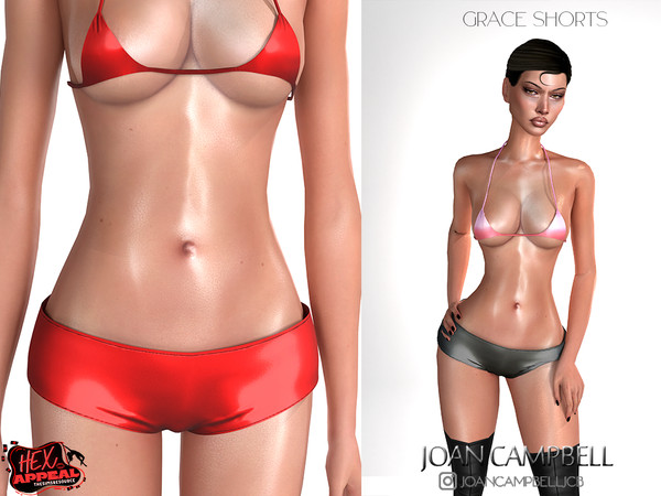 Sims 4 — GRACE SHORTS by Joan_Campbell_Beauty_ — 4 swatches Custom thumbnail Original mesh