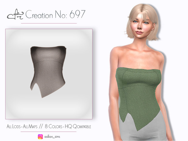 Sims 4 — ACN - 697 by Asilkan — - 8 Colors