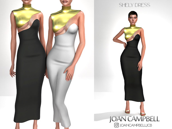 Sims 4 — SHELY DRESS by Joan_Campbell_Beauty_ — 2 swatches Custom thumbnail Original mesh