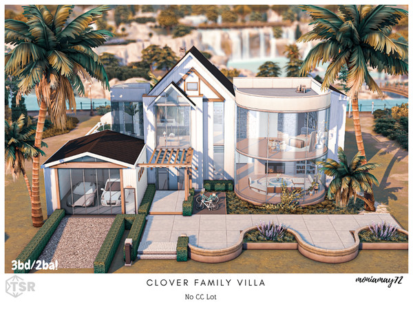 Sims 4 — Clover Family Villa Nocc Lot by Moniamay72 — A lovely Family American House.