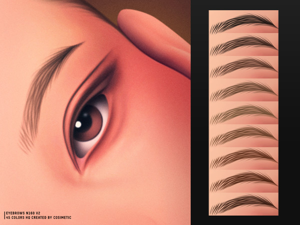 Sims 4 — Soft Frame Brows N160 V2 by cosimetic — - Female