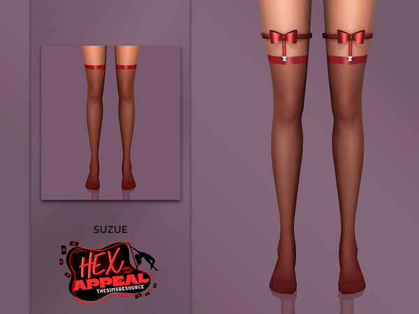Sims 4 — Hex Appeal Anika Stockings by Suzue — New Mesh (Suzue)