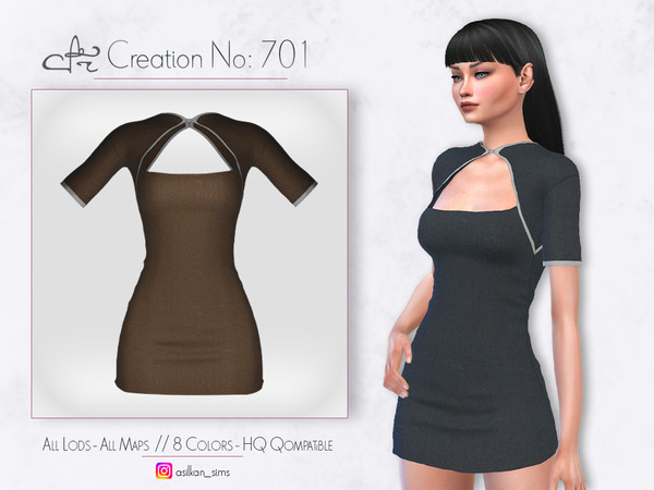 Sims 4 — ACN - 701 by Asilkan — - 8 Colors