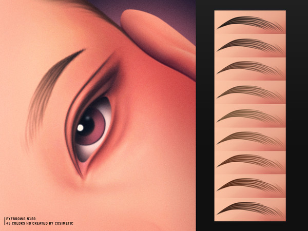 Sims 4 — Natural Flow Brows N159 by cosimetic — - Female