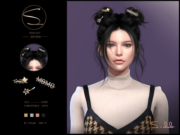 Sims 4 — S-Club_031125_HairACC by S-Club — Hair accessories, hope you like, thank you.