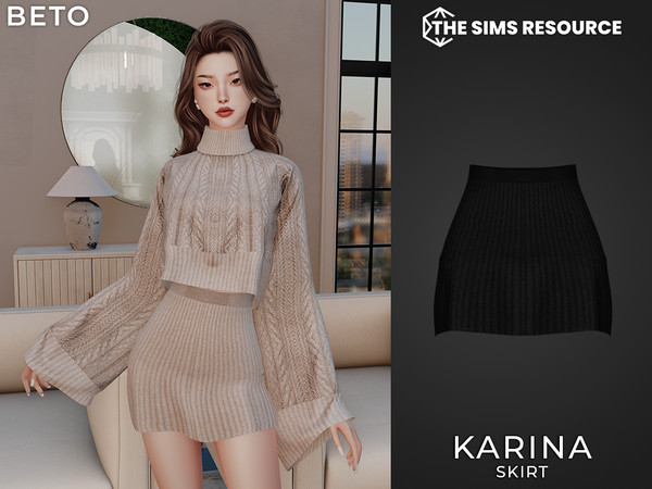 Sims 4 — Karina (Skirt) by Beto_ae0 — Perfect feminine outfit for autumn, enjoy it