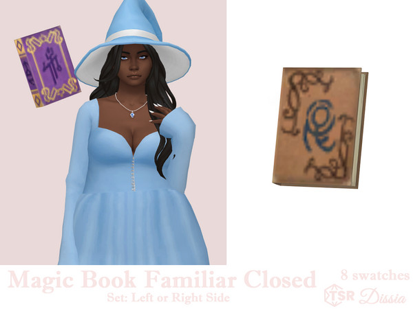 Sims 4 — Magic Book Familiar Closed (Right) by Dissia — Magic tome levitating next to your sim right or left shoulder