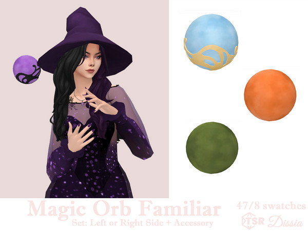 Sims 4 — Magic Orb Familiar (Right) by Dissia — Magical orb levitating next to sim right or left shoulder