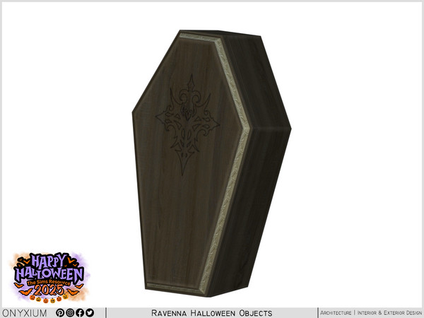 Sims 4 — Ravenna Vertical Coffin by Onyxium — Onyxium@TSR Design Workshop Halloween Collection - Belong To The 2025 Year