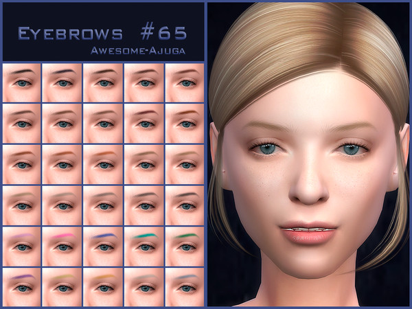Sims 4 — Eyebrows 65 by Awesome-ajuga — - 30 swatches