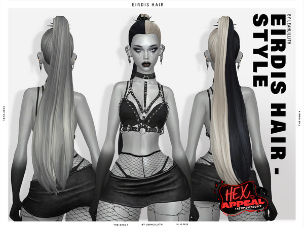 Sims 4 — LeahLillith_EirdisHairstyle_MM.package by Leah_Lillith — There is optional recolor (color wheel) which can be