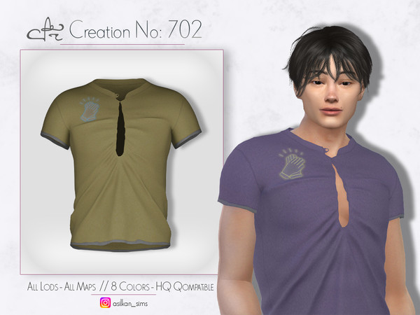 Sims 4 — ACN - 702 by Asilkan — - 8 Colors