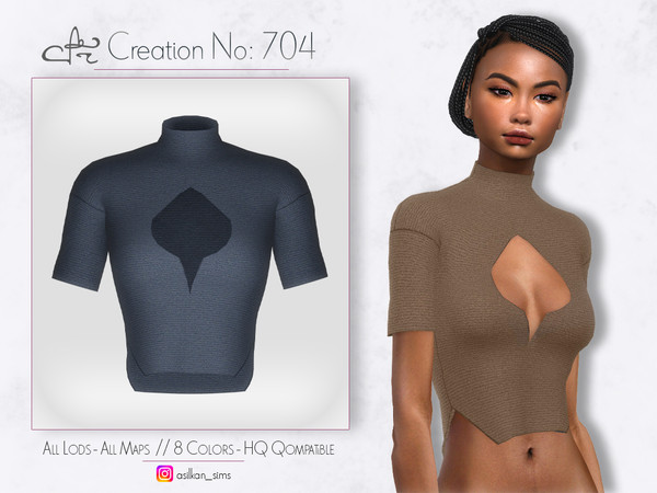Sims 4 — ACN - 704 by Asilkan — - 8 Colors