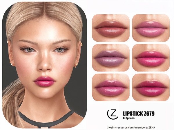 Sims 4 — LIPSTICK Z679 by ZENX — All Age