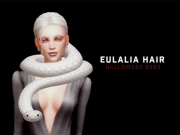 Sims 4 — Halloween 2025 - Eulalia Hair by iko-sims — - New mesh by me