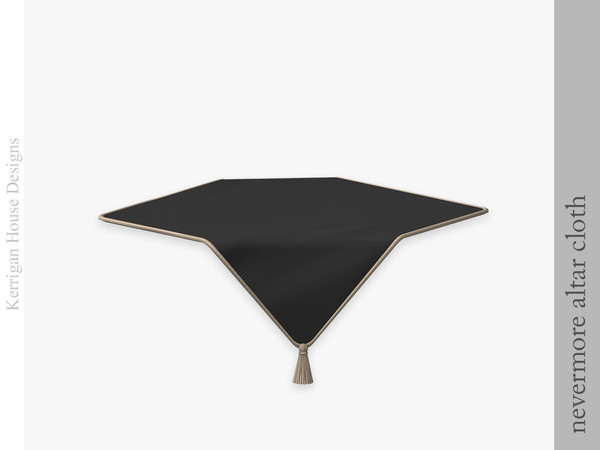 Sims 4 — Nevermore Altar Cloth by kerriganhouse — Antique and vintage, a dark, elegant set inspired by the macabre