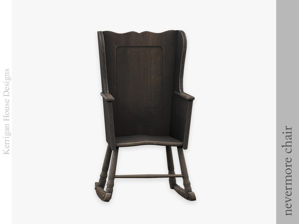 Sims 4 — Nevermore Armchair by kerriganhouse — Antique and vintage, a dark, elegant set inspired by the macabre writings