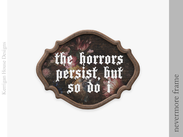 Sims 4 — Nevermore Frame by kerriganhouse — Antique and vintage, a dark, elegant set inspired by the macabre writings of