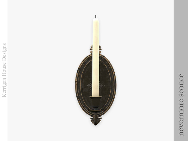 Sims 4 — Nevermore Vintage Sconce by kerriganhouse — Antique and vintage, a dark, elegant set inspired by the macabre