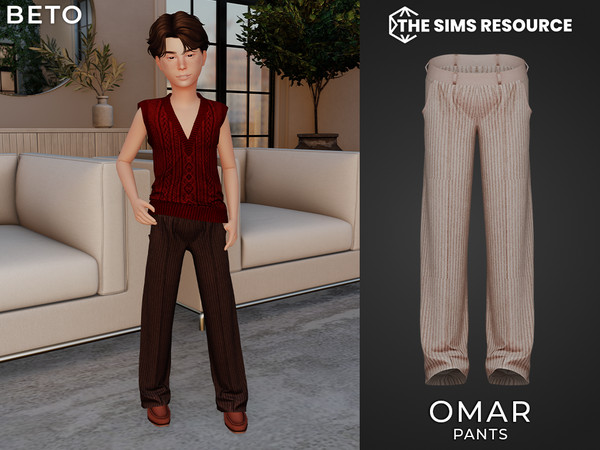 Sims 4 — Omar (Pants - Child Version) by Beto_ae0 — Men's attire for autumn, enjoy it