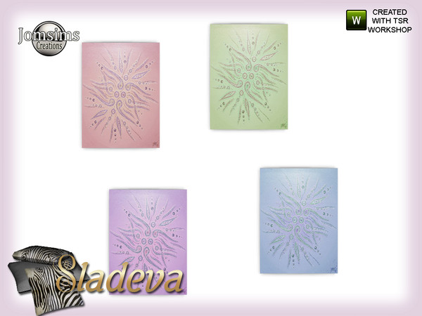 Sims 4 — sladeva bedroom big wall paintings by jomsims — sladeva bedroom big wall paintings