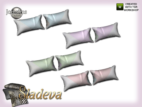 Sims 4 — sladeva bedroom cushions bed by jomsims — sladeva bedroom cushions bed