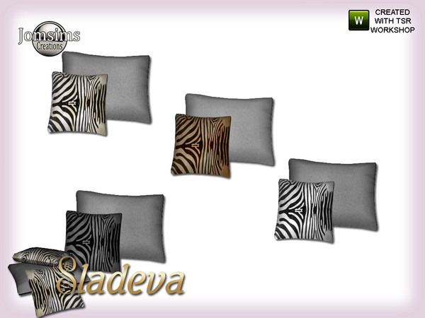 Sims 4 — sladeva bedroom cushions bed 2 by jomsims — sladeva bedroom cushions bed 2