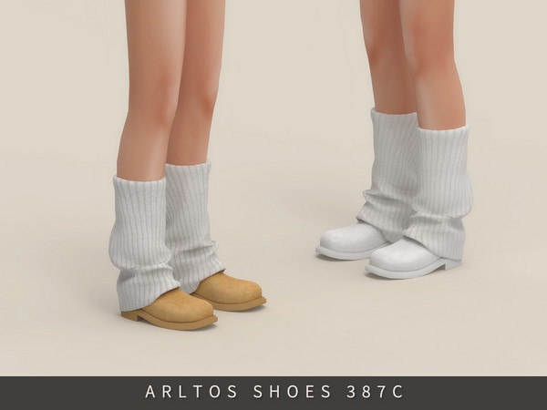 Sims 4 — Winter booties with socks Child by Arltos — 7 colors.