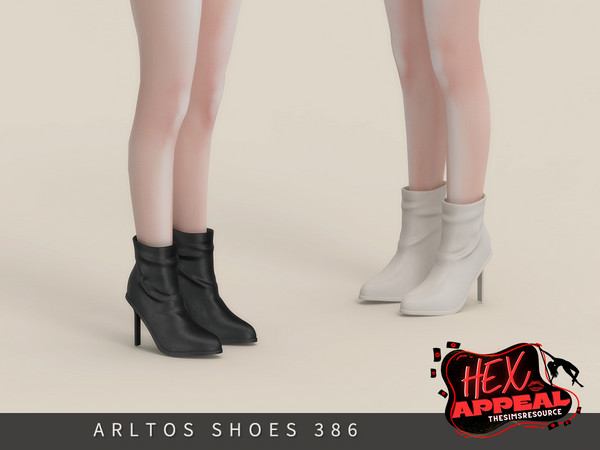 Sims 4 — Hex Appeal - Short leather boots by Arltos — 5 colors.