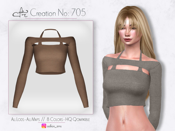 Sims 4 — ACN - 705 by Asilkan — - 8 Colors