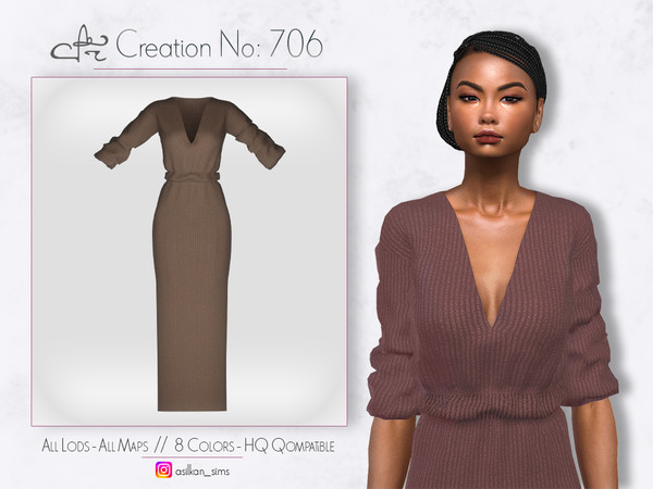 Sims 4 — ACN - 706 by Asilkan — - 8 Colors