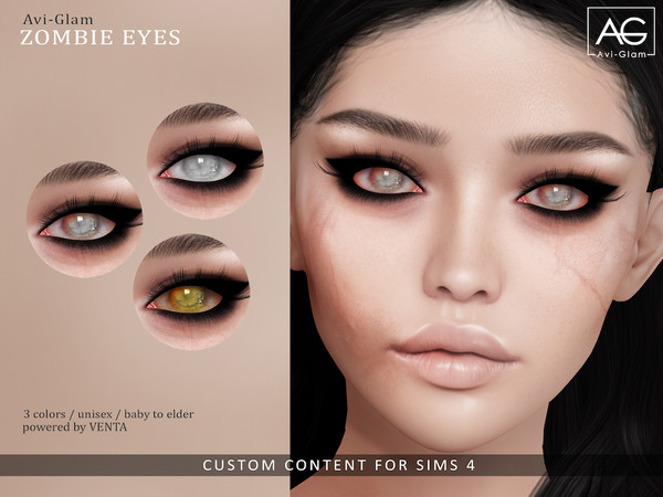 Sims 4 — Avi-Glam - Zombie Eyes by VentaStudio — - 3 Swatches